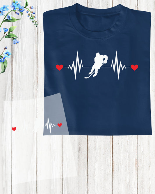 Ice Hockey Player Heartbeat DTF Transfer Film