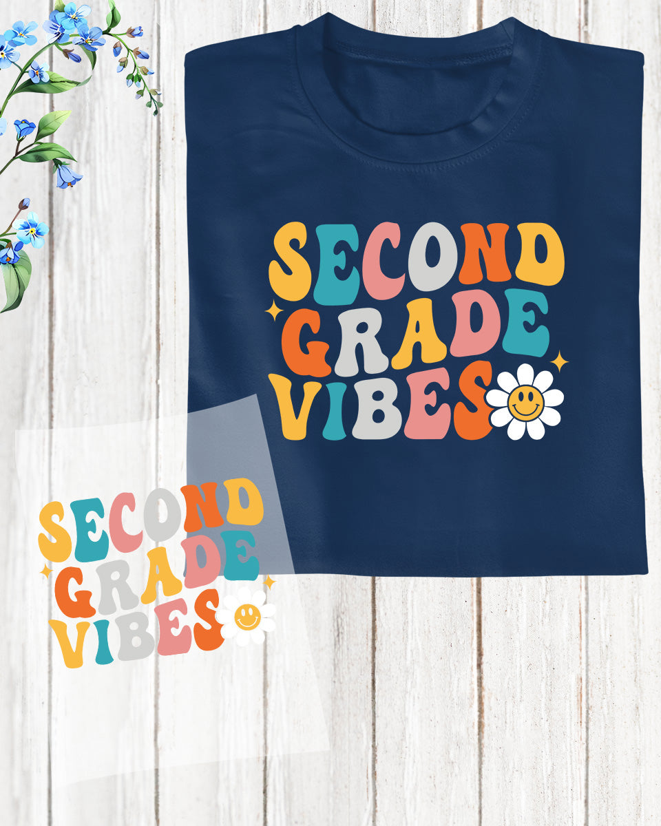 Second Grade Vibes DTF Transfer Film