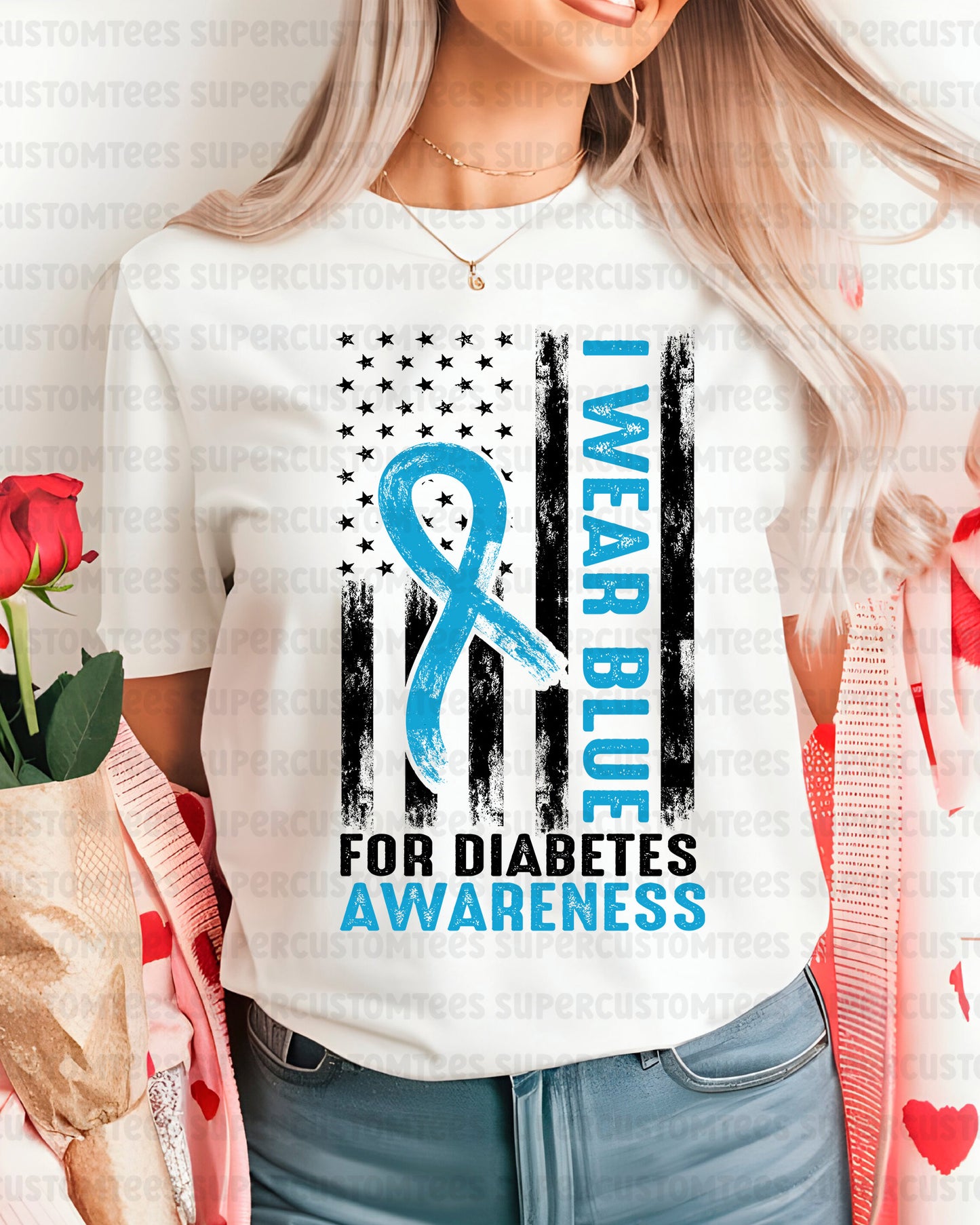 Diabetes Awareness DTF Transfer Ready to Press