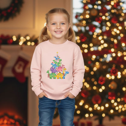 Dinosaur Christmas Tree Sweatshirt Dino Lover Xmas Tee Holiday Matching Sweater Kids Toddler Christmas Tree Shirt Cute Dino Top