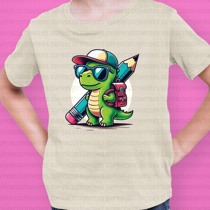 Dinosaur Back to School DTF Transfer Ready to Press