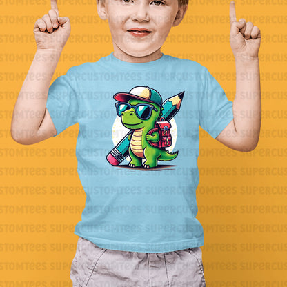 Dinosaur Back to School DTF Transfer Ready to Press