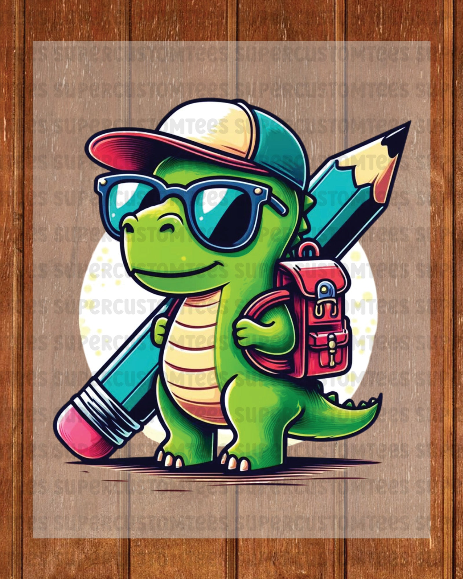 Dinosaur Back to School DTF Transfer Ready to Press