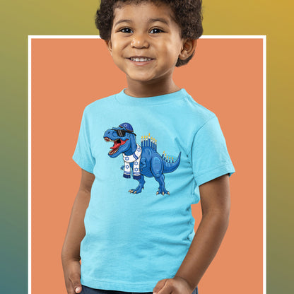 Dinosaur Hanukkah Kids Shirt, Funny Menorah Hanukkah Shirt, Boys Jewish Shirt, Girls Hanukkah Party Shirts Sweater