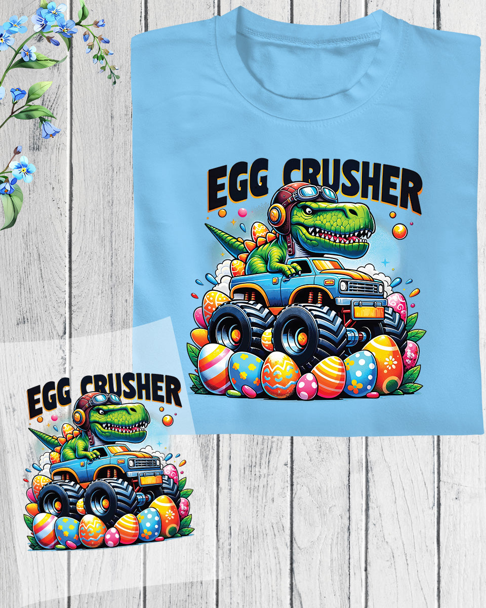 Dinosaur Monster Egg Crusher DTF Transfers Ready To Press