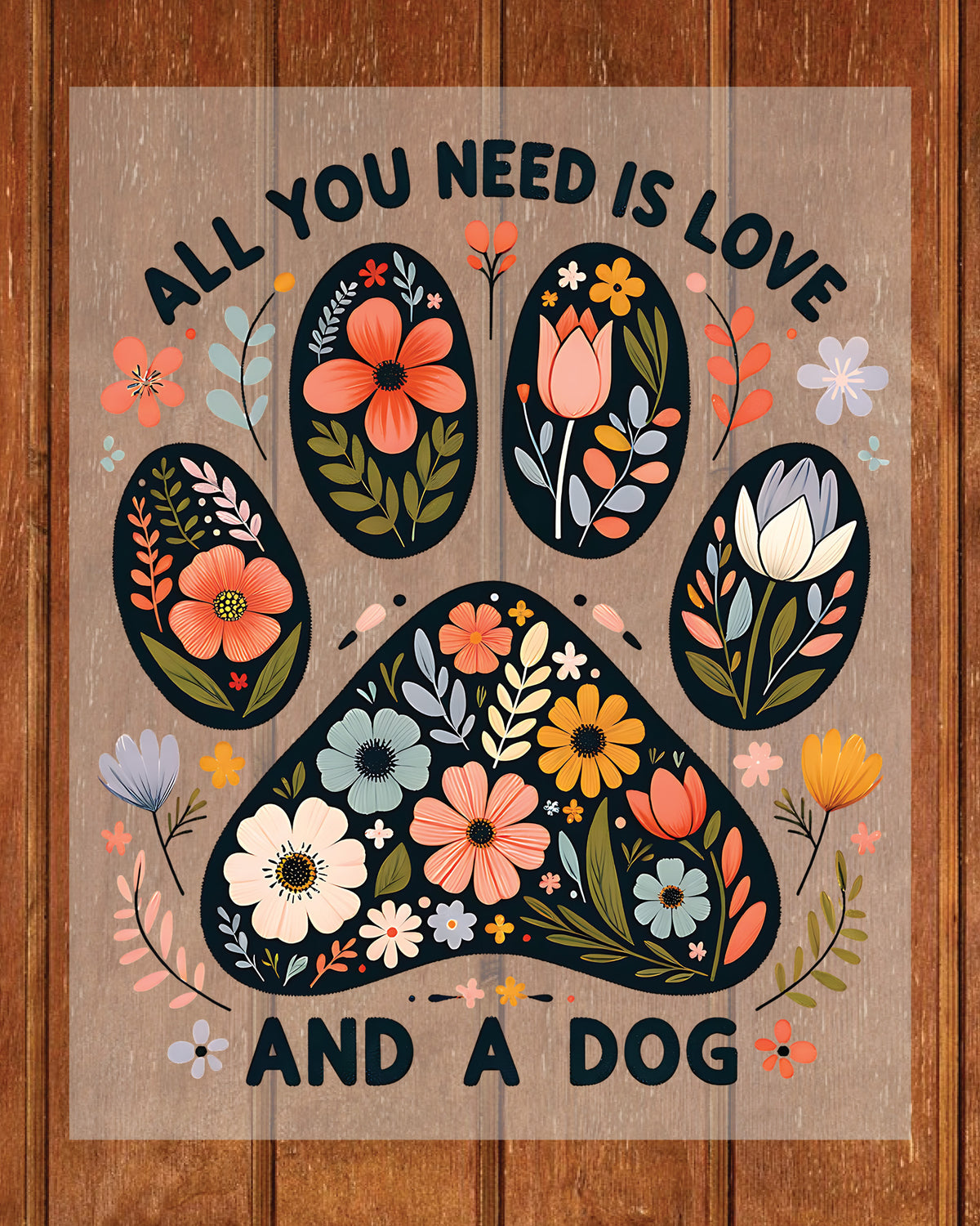 Dog All You Need is Love and a Dog DTF Transfer