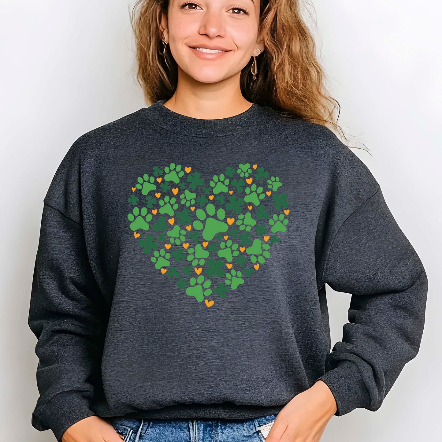 Dog Paw Heart DTF Transfer Ready to Press