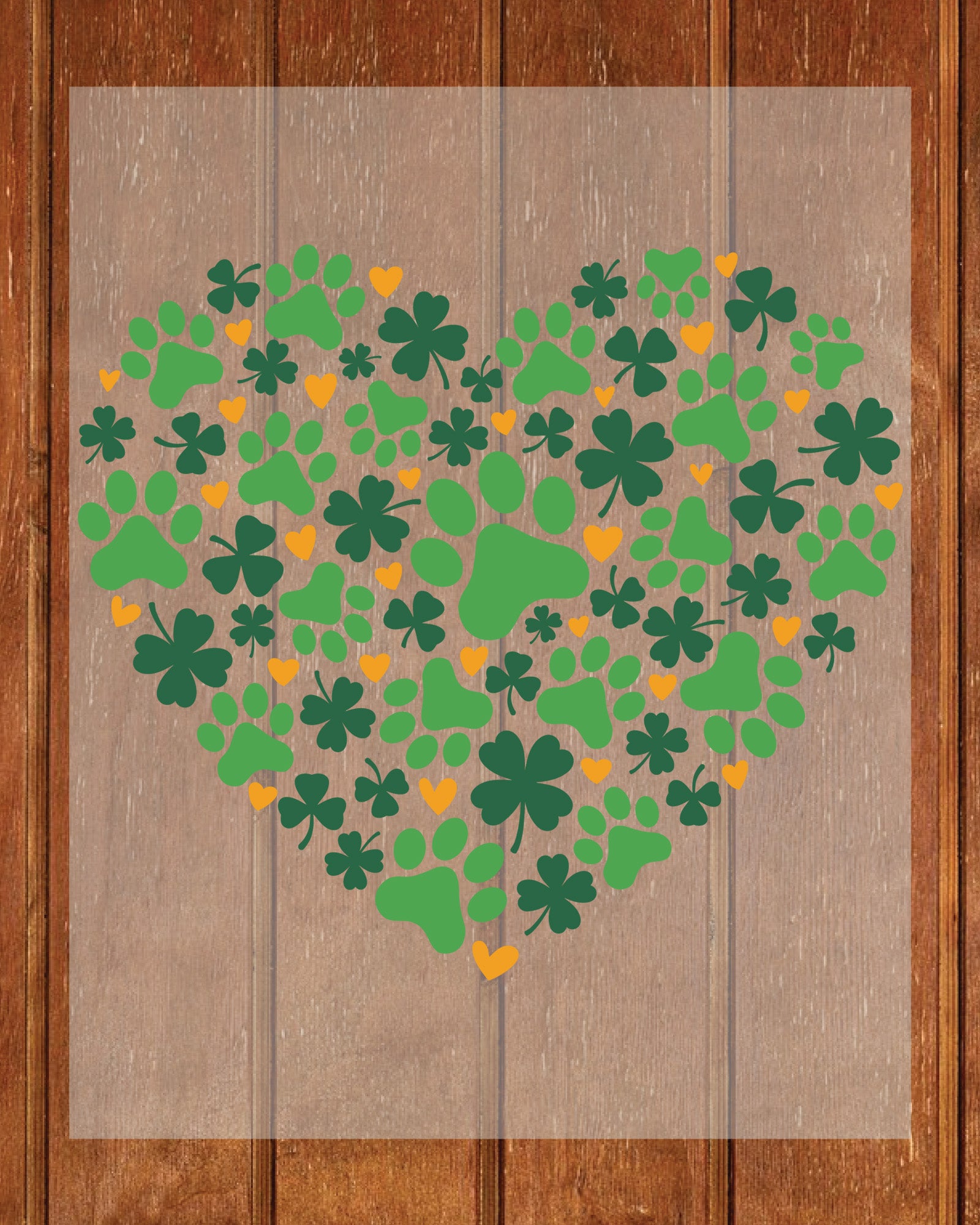 Dog Paw Heart DTF Transfer Ready to Press