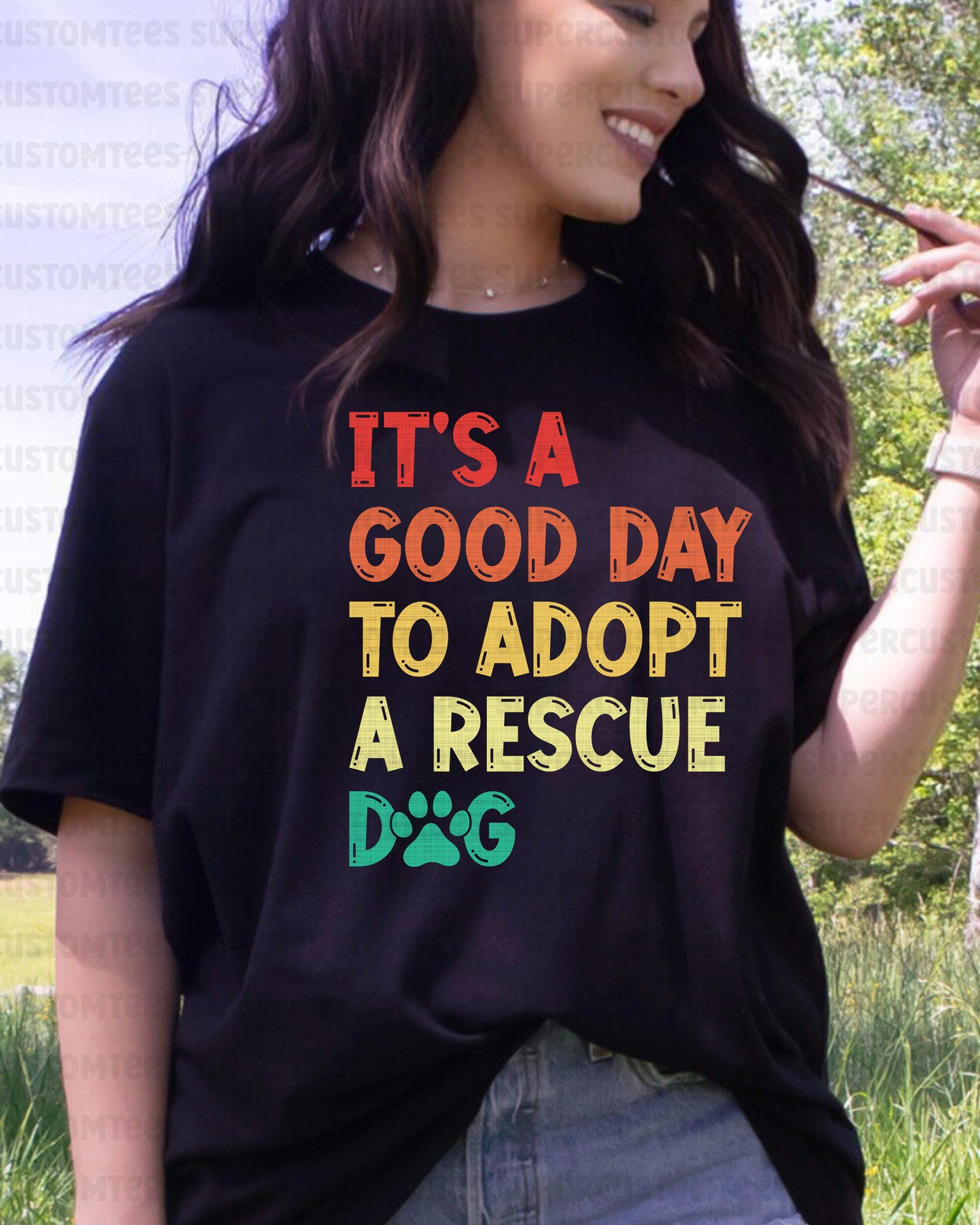 Dog Rescue DTF Transfer Ready to Press