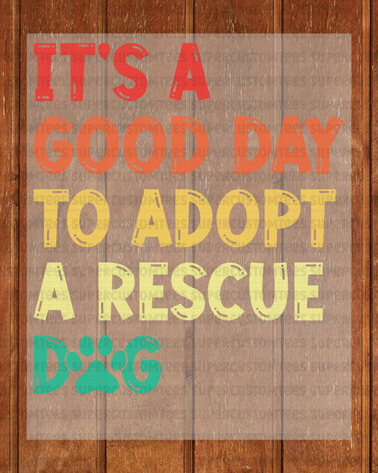 Dog Rescue DTF Transfer Ready to Press