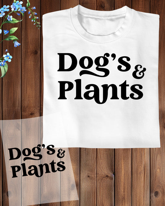 Dog's and Plants DTF Transfer Film