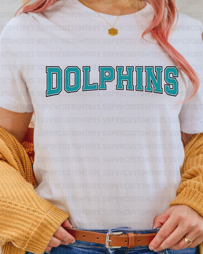 Dolphins DTF Transfer Ready to Press