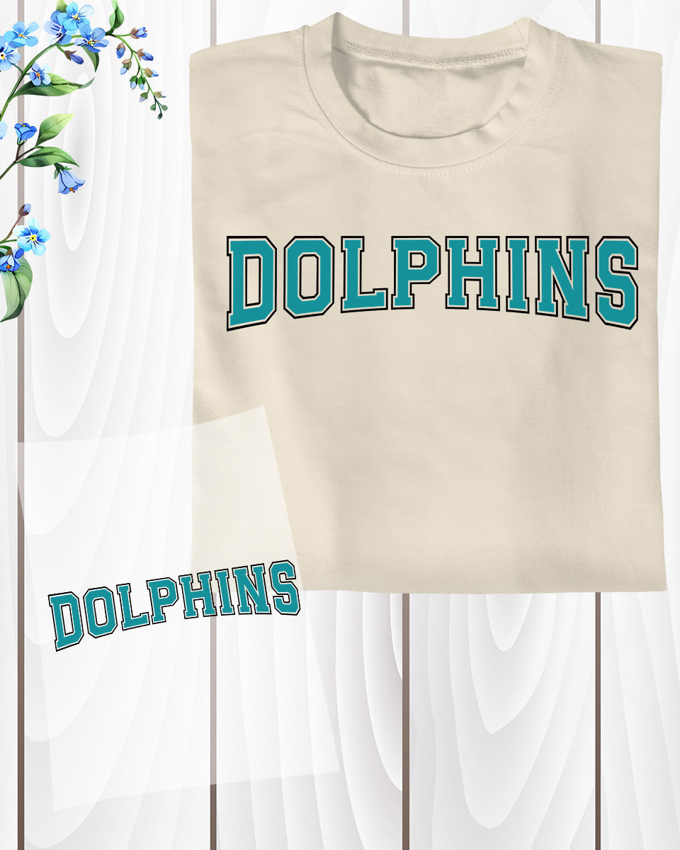 Dolphins DTF Transfer Ready to Press