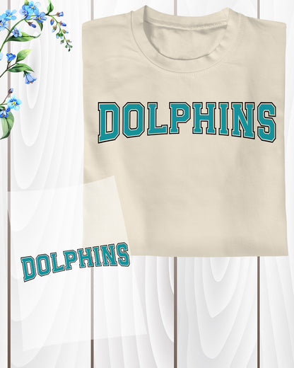 Dolphins DTF Transfer Ready to Press