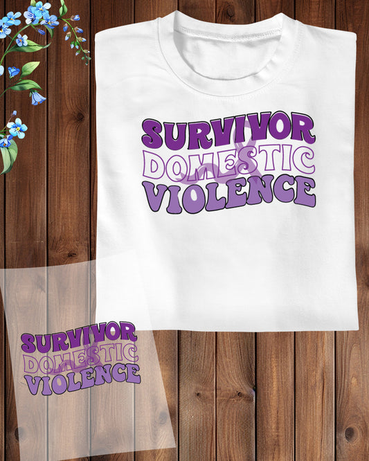 Survivor Domestic Violence Awareness DTF Transfer Film