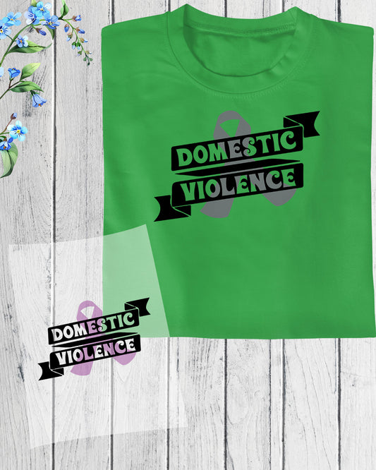 October Awareness Domestic Violence DTF Transfer Film