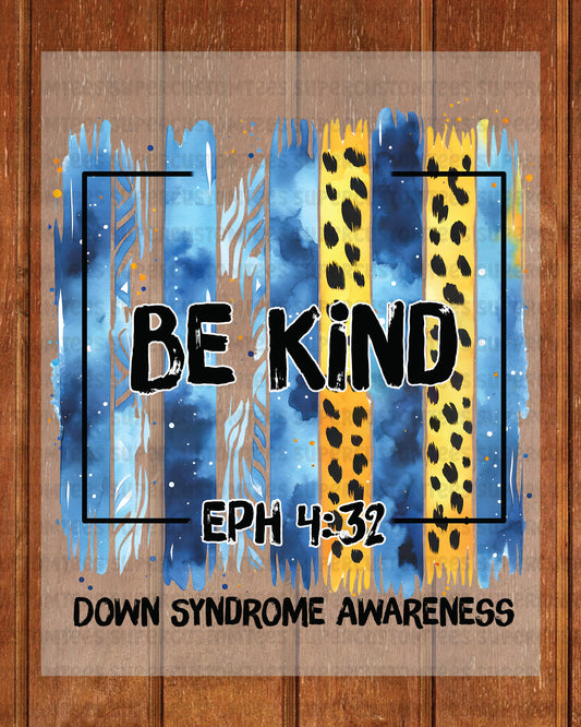 Down Syndrome Awareness DTF Transfer Ready to Press