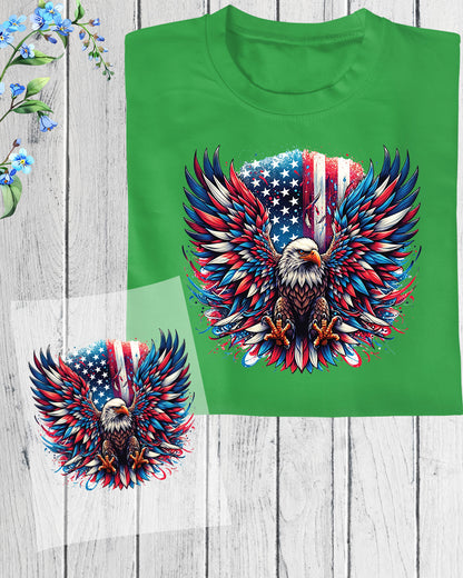 Eagle USA Flag 4th of July DTF Transfer