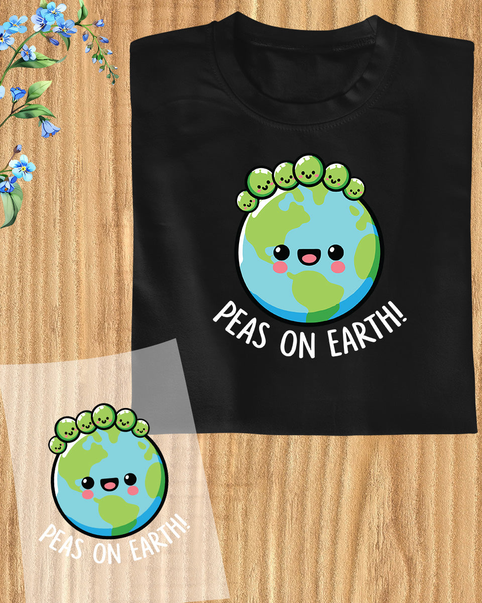 Peas on Earth DTF Transfer