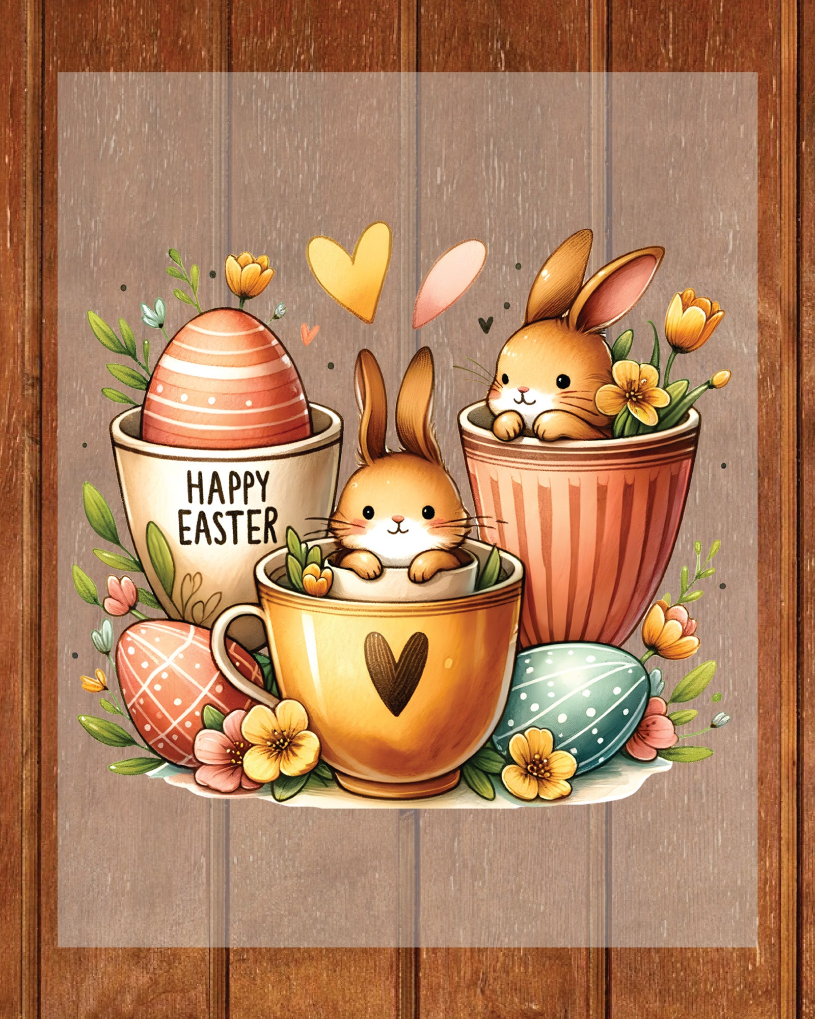 Easter Coffee Cups DTF Transfer