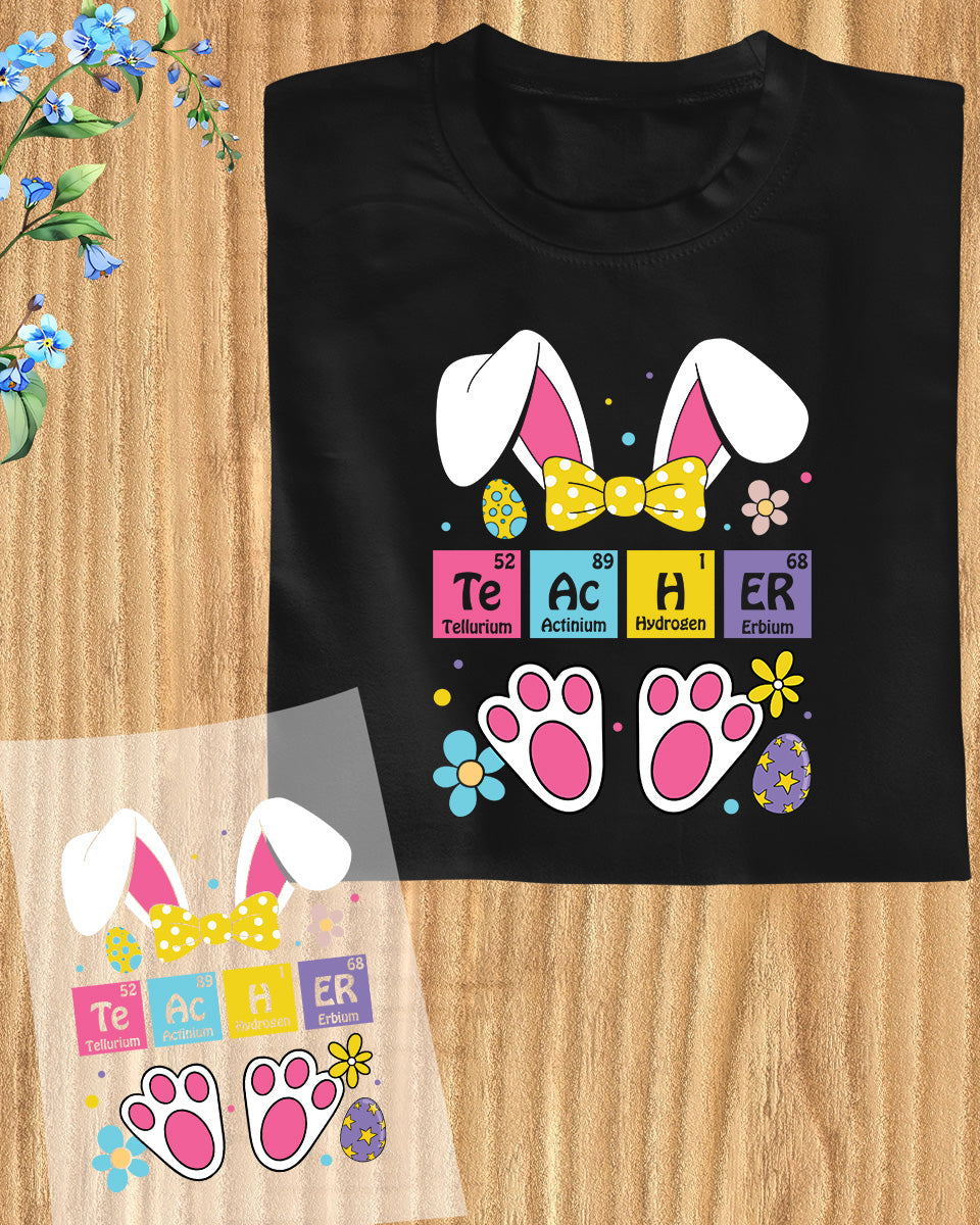 Easter Day Teacher Bunny DTF Transfer