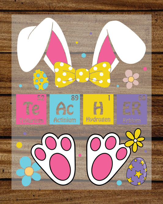 Easter Day Teacher Bunny DTF Transfer
