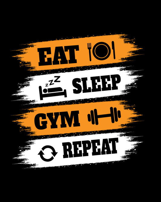 Eat Sleep GYM Repeat DTF Transfer