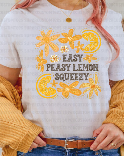 Easy Peasy Lemon Squeezy DTF Transfer Ready to Press