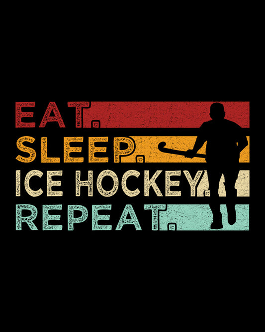 Eat Sleep Ice Hockey Repeat DTF Transfer Film