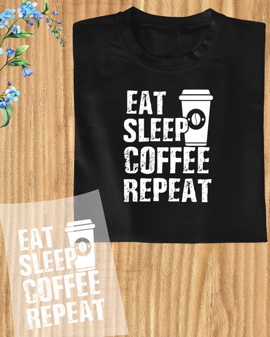 Eat Sleep Coffee Repeat DTF Transfer