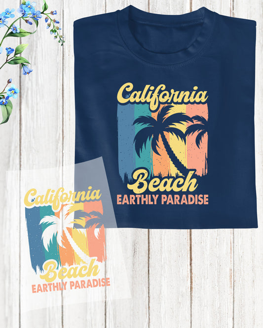 California Beach Earthly Paradise DTF Transfer Sheets