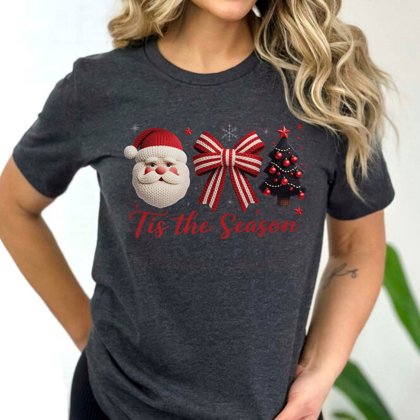 Faux Yarn Crochet Christmas DTF Transfer Gang Sheet Ready to Press, Faux Yarn Holiday X-mas Premade Gang Sheet, Christmas Iron on Transfer