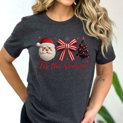 Faux Yarn Crochet Christmas DTF Transfer Gang Sheet Ready to Press, Faux Yarn Holiday X-mas Premade Gang Sheet, Christmas Iron on Transfer