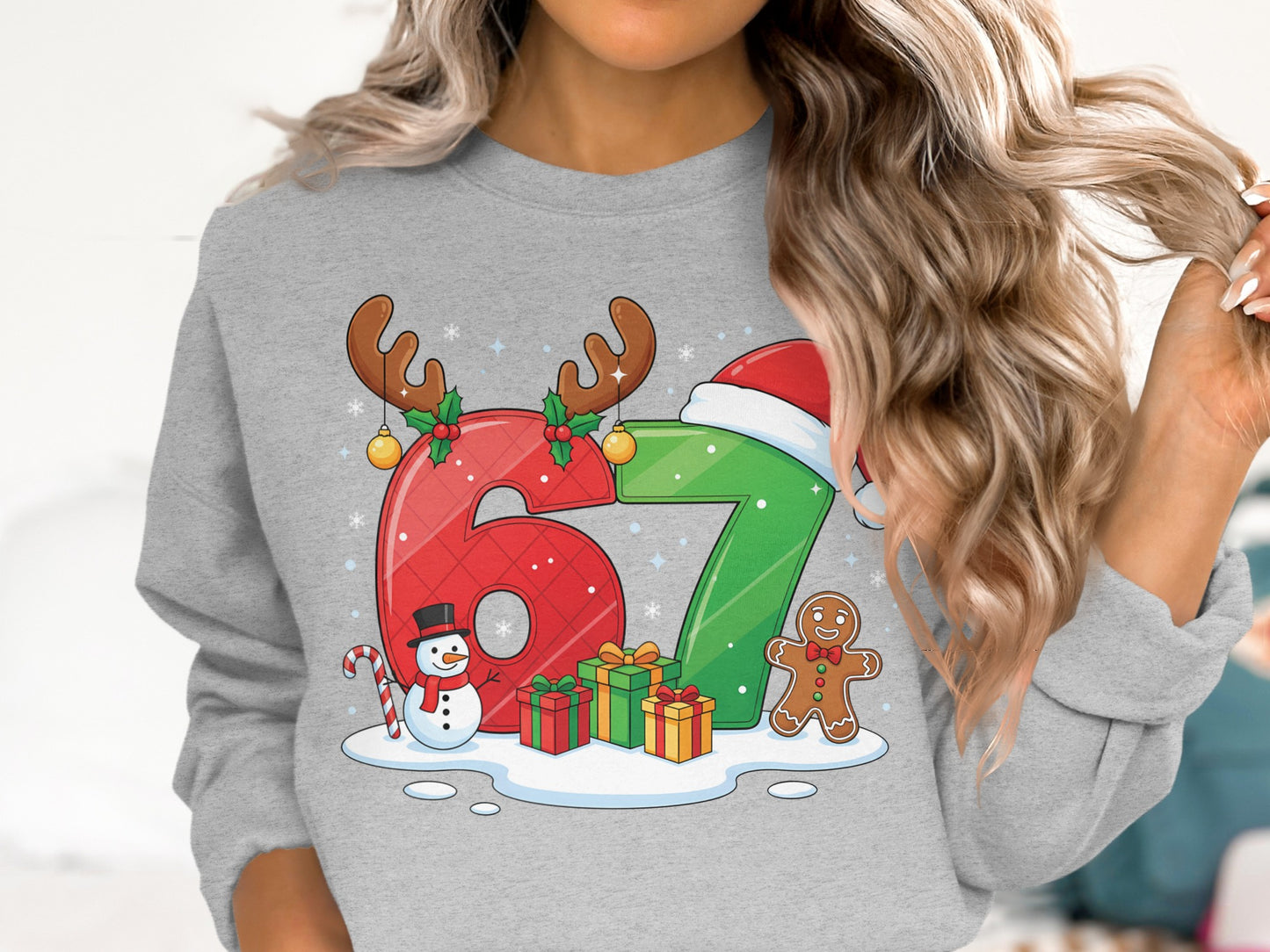 67 Number Christmas Design Holiday Sweater