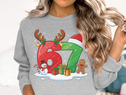 67 Number Christmas Design Holiday Sweater