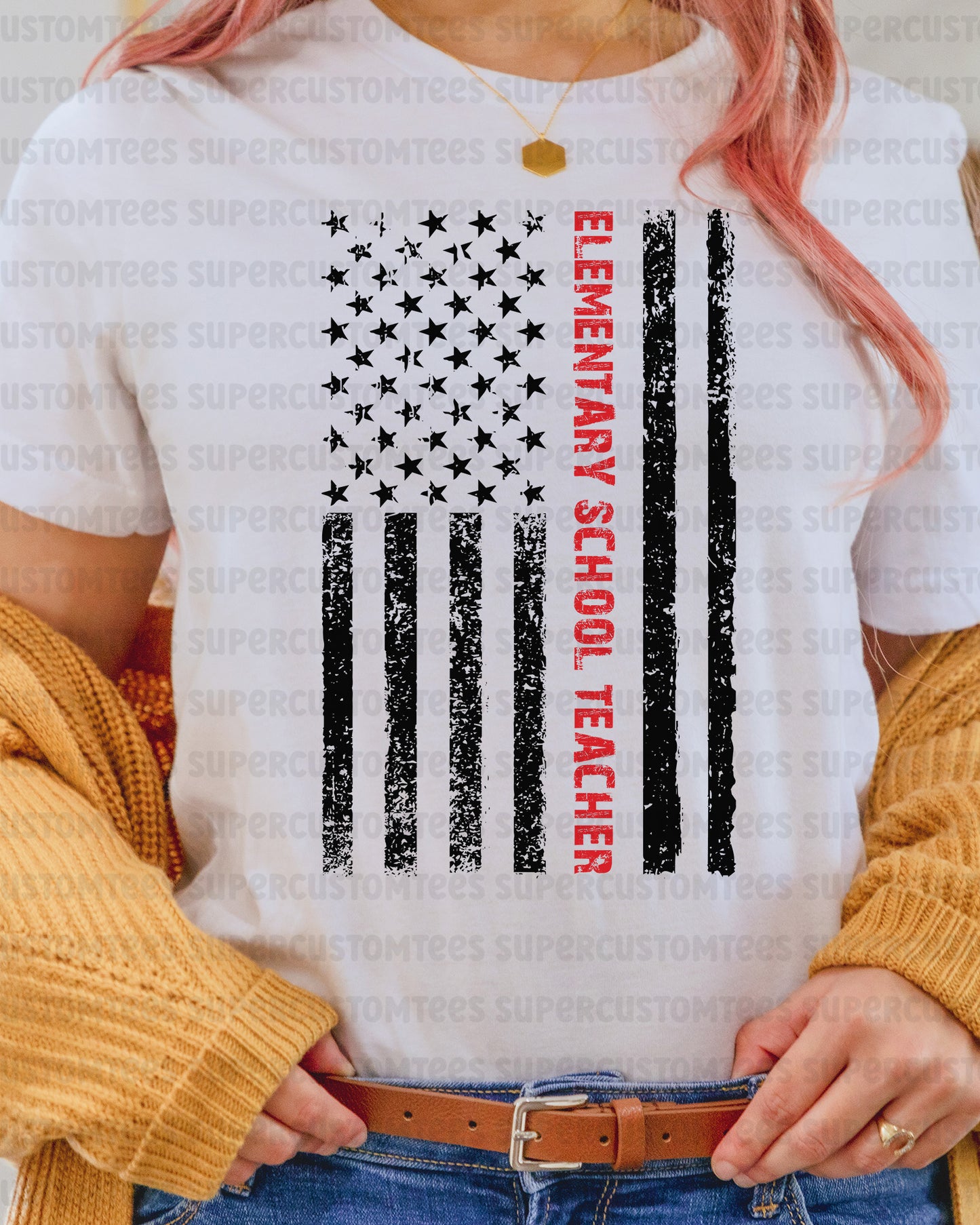 Elementary School Teacher DTF Transfer Ready to Press