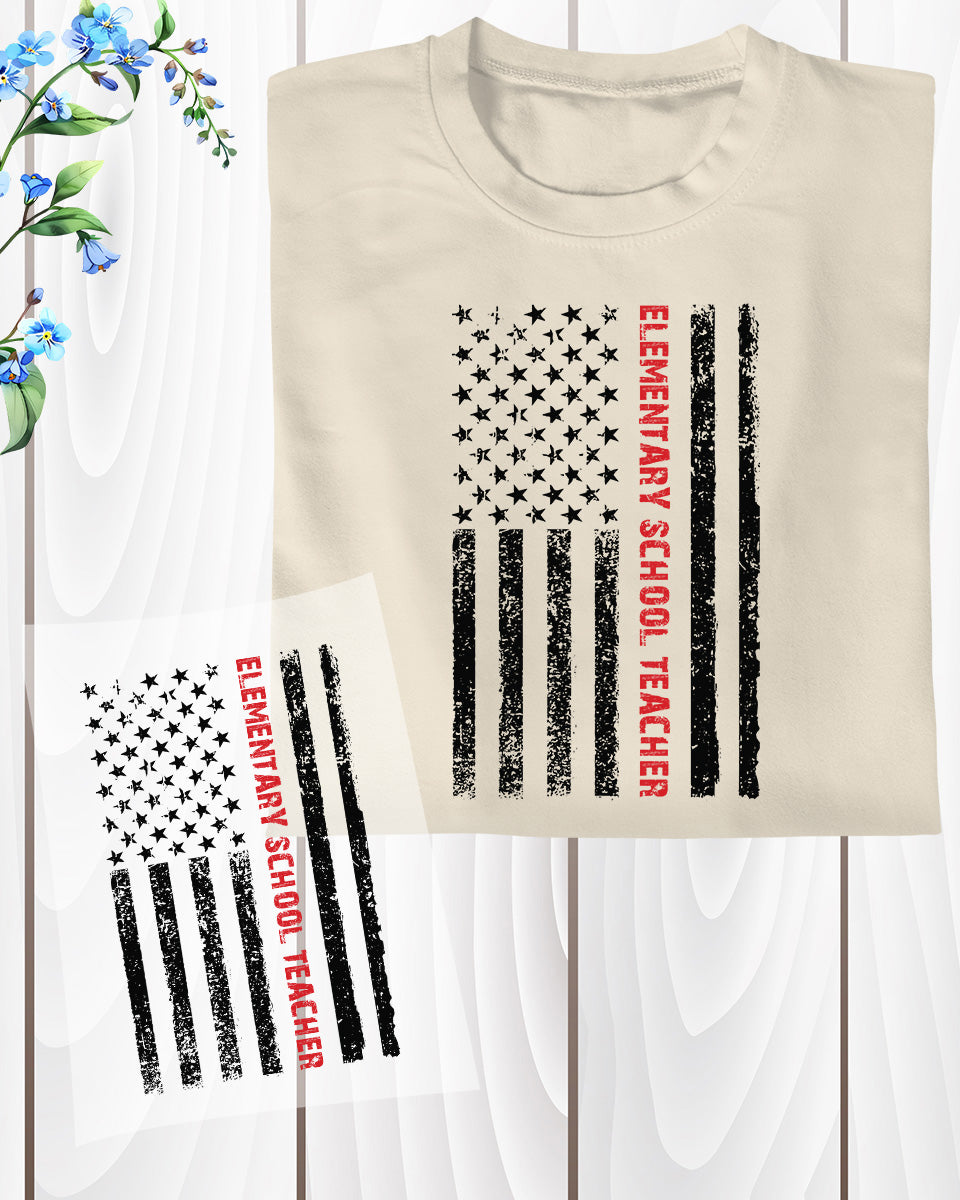 Elementary School Teacher DTF Transfer Ready to Press