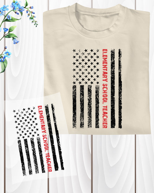 Elementary School Teacher DTF Transfer Ready to Press