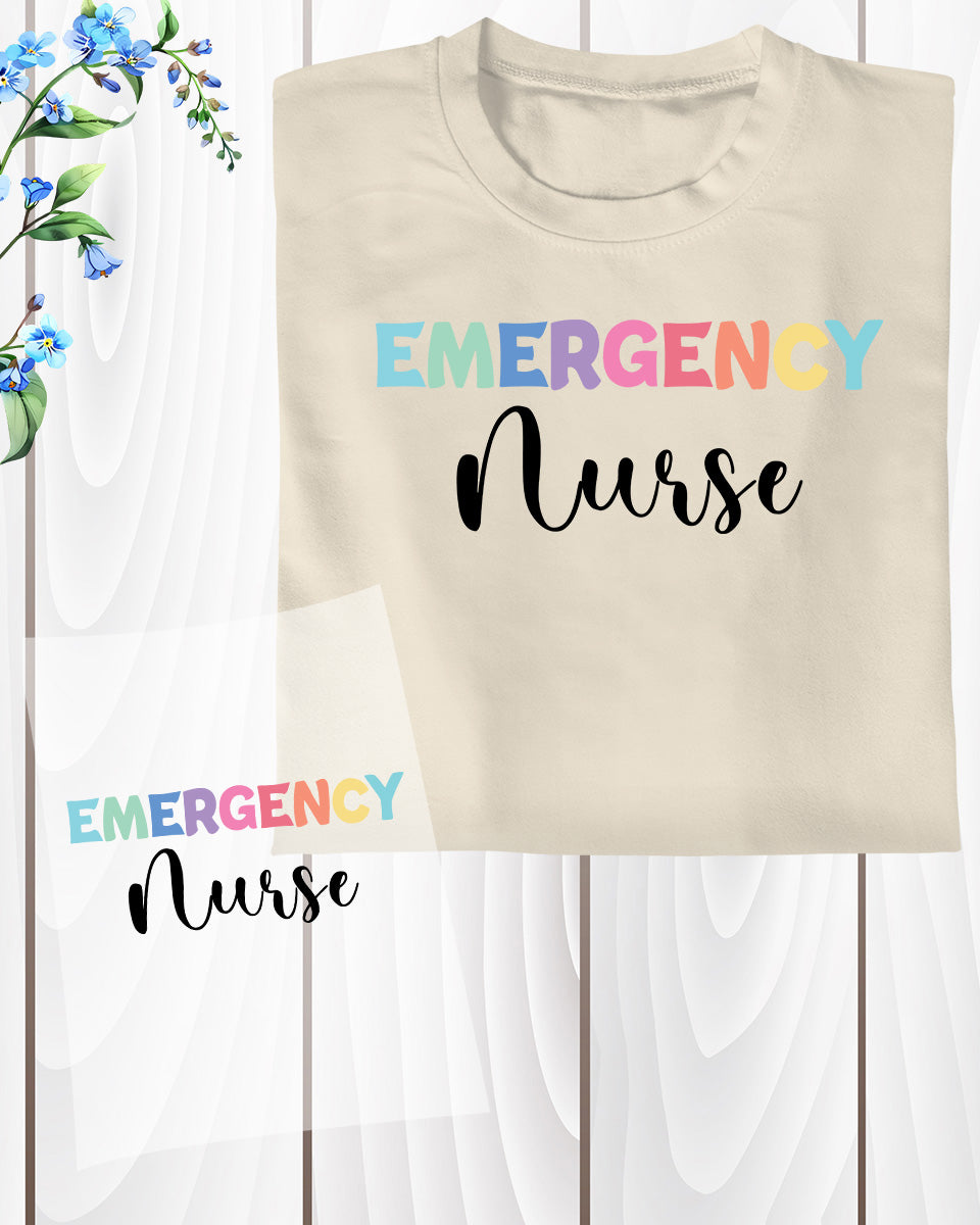 Emergency Nurse Retro DTF Transfer FILM
