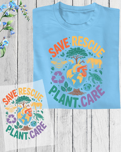 Endangered Species Awareness DTF Transfer Ready to Press