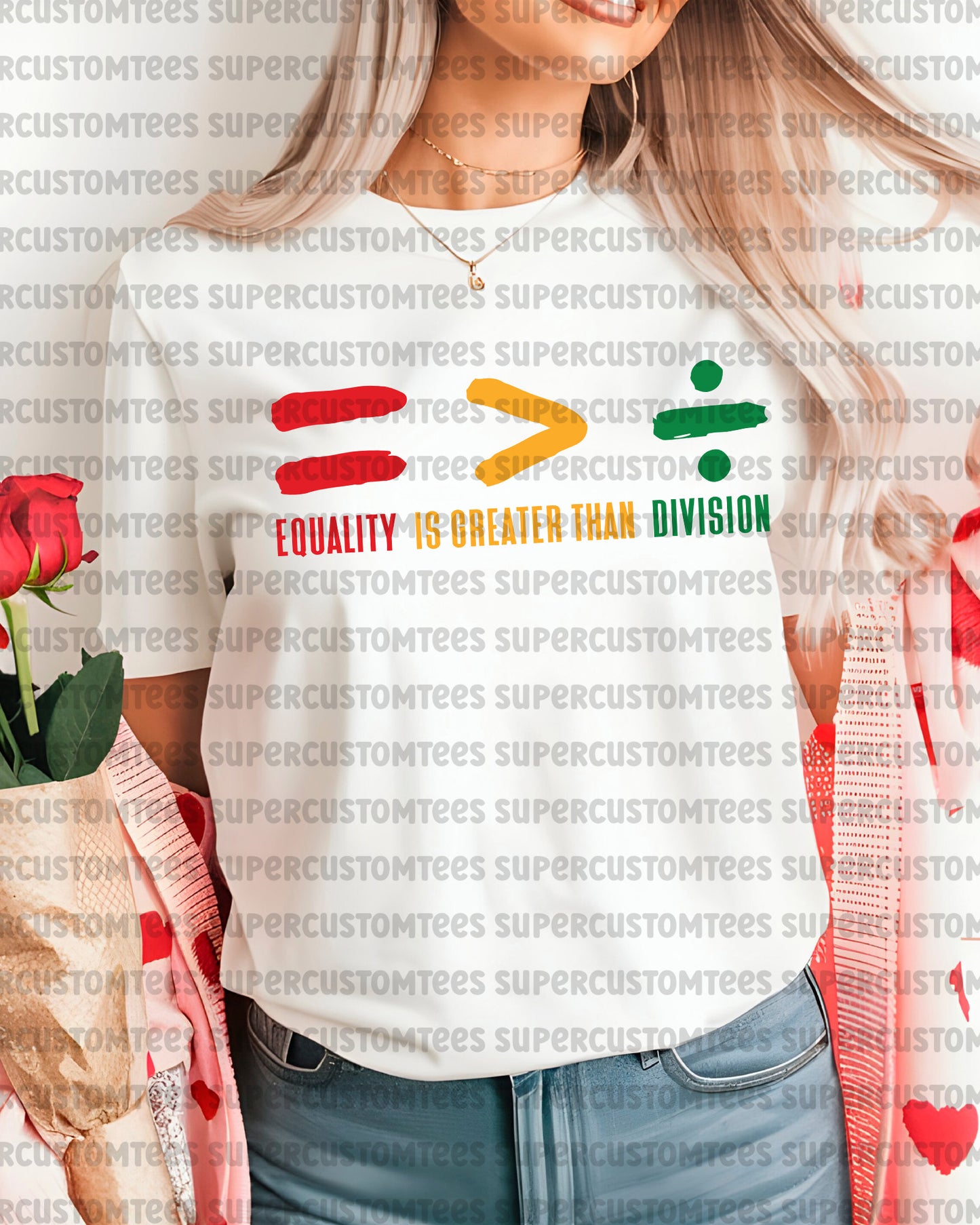 Equality is Greater Than Division Heat Transfer for Shirts