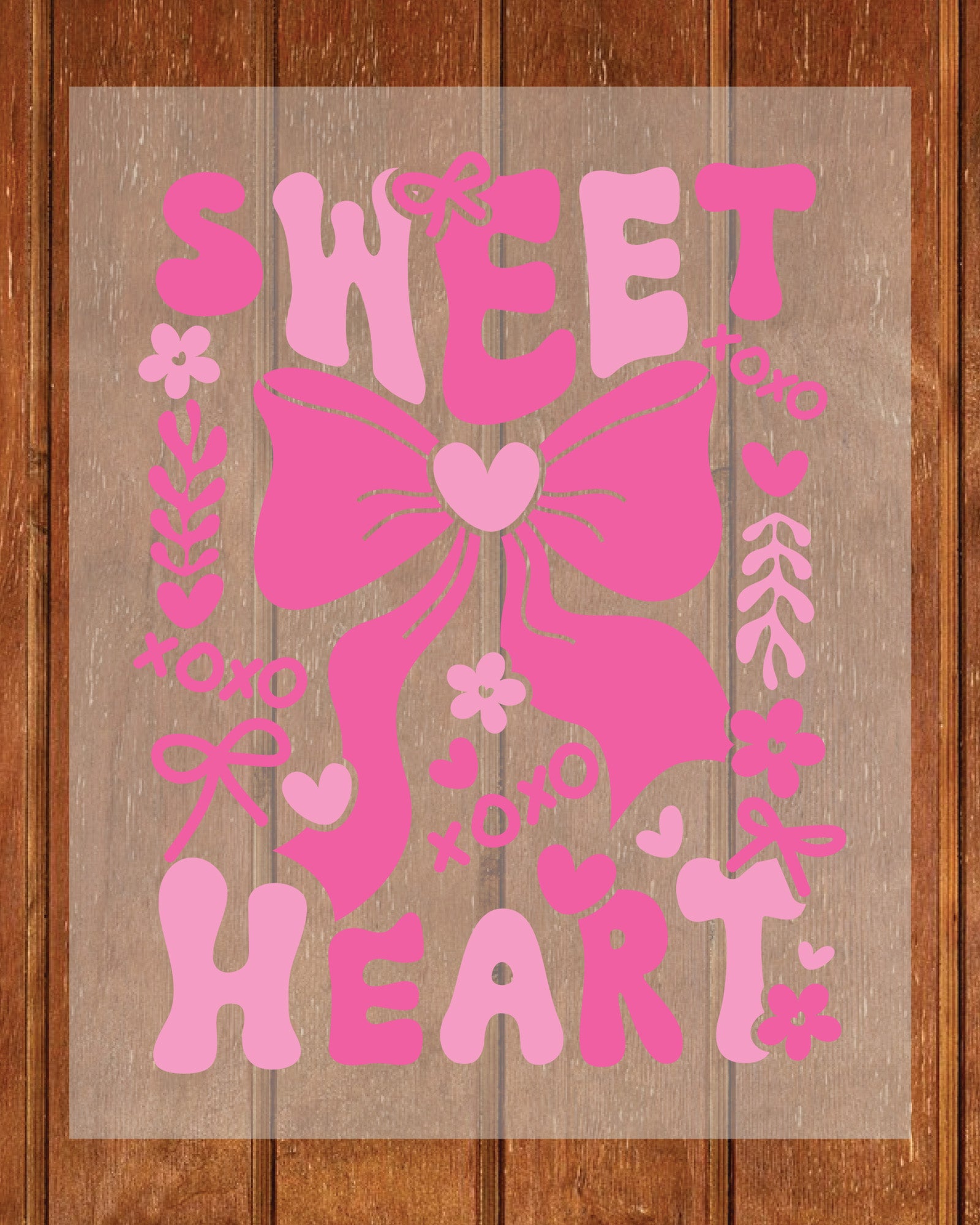 Sweet Heart Trendy Valentines Day DTF Transfer Film