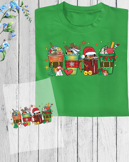 Christmas Teacher Coffee DTF Transfer Film