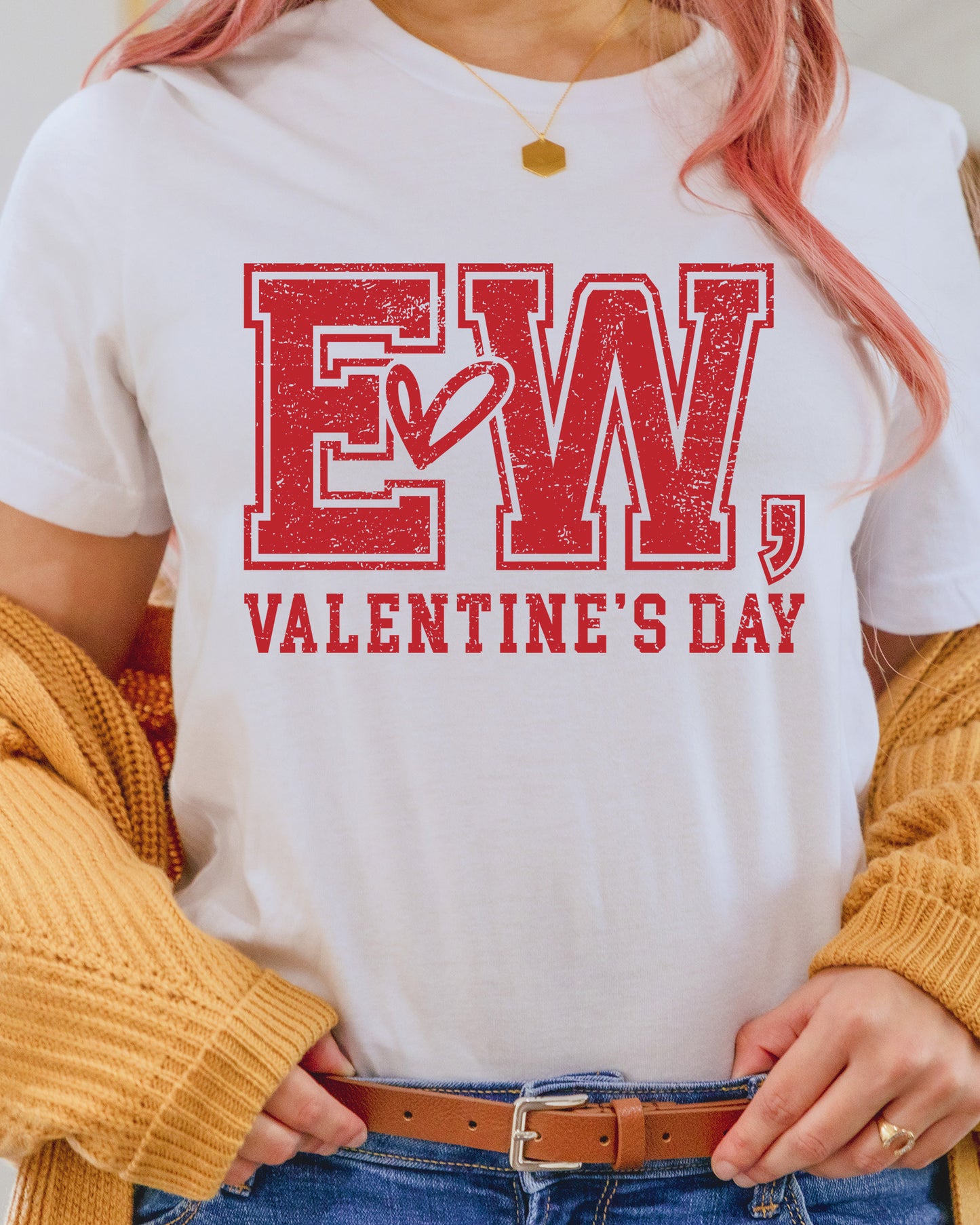 EW Valentine Day DTF Transfer ready to Press  Anti  Valentine Funny Heat Transfer for Shirts Couple UV Sticker Love Iron Transfer