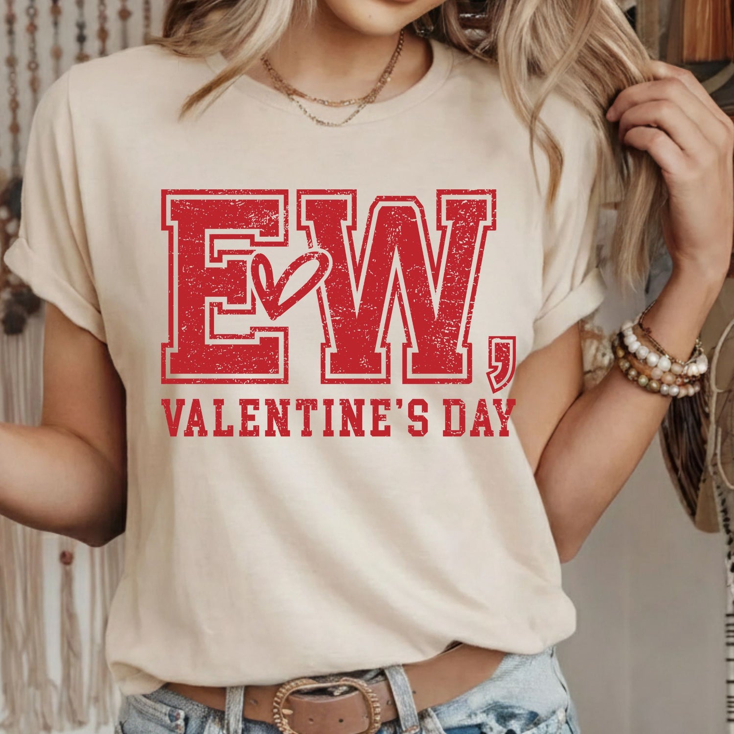 EW Valentine Day Shirts Anti Valentine Tee, Comfort Colors T-Shirt, Valentine Sweatshirt Bella Canvas Apparel for Girlfriend Wife Mom