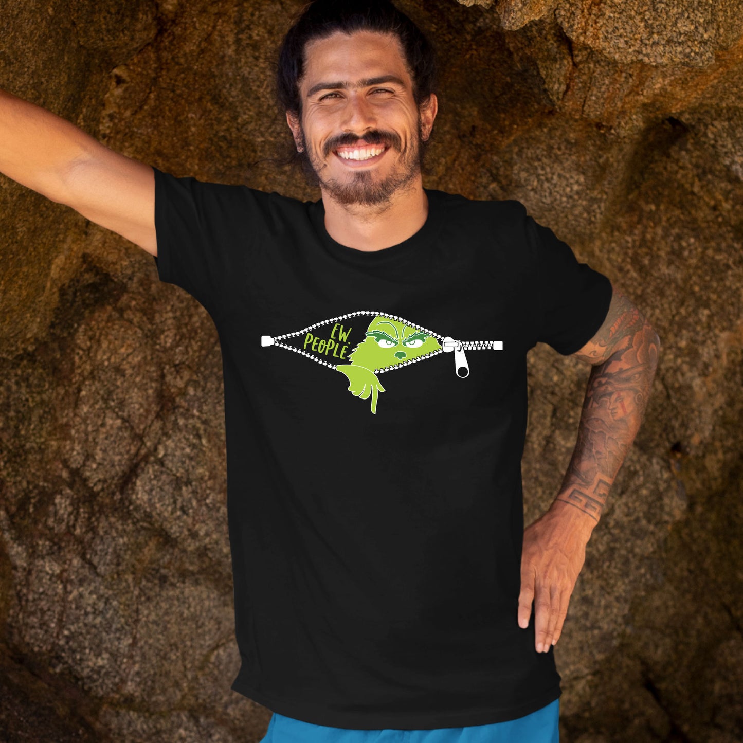 Funny Grinch 'Ew People' Holiday Sweatshirts