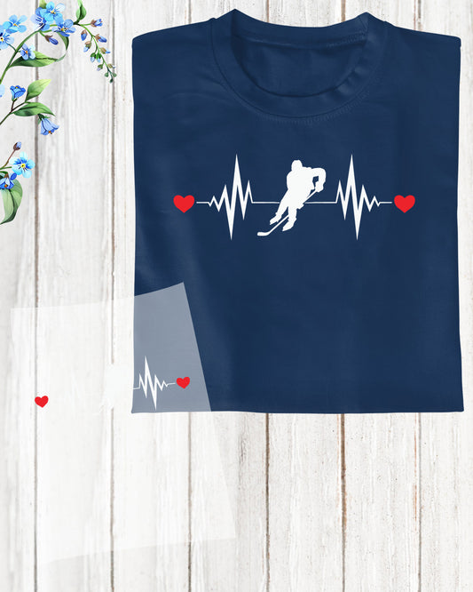 Ice Hockey Player Heart DTF Transfer Film