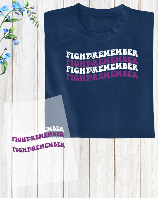 Fight Remember Alzheimer DTF Transfer Film