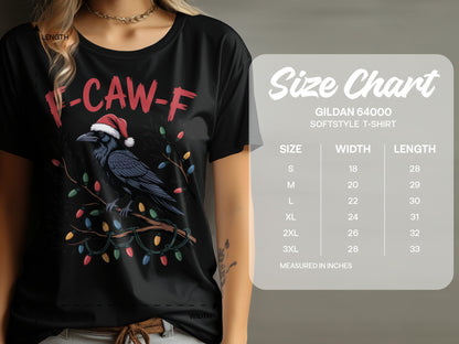 Holiday Crow with Santa Hat and Lights T-shirt