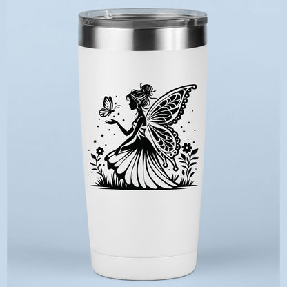 Fairy Silhouette. Floral Fairy DTF Transfer